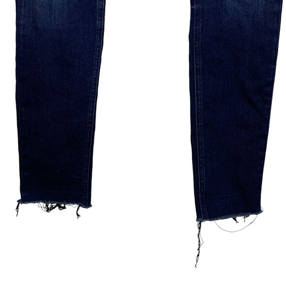 Rag and Bone Mojave 10 Inch Skinny Jeans Dark Blue Wash Size 27 Raw Hems - Picture 5 of 13